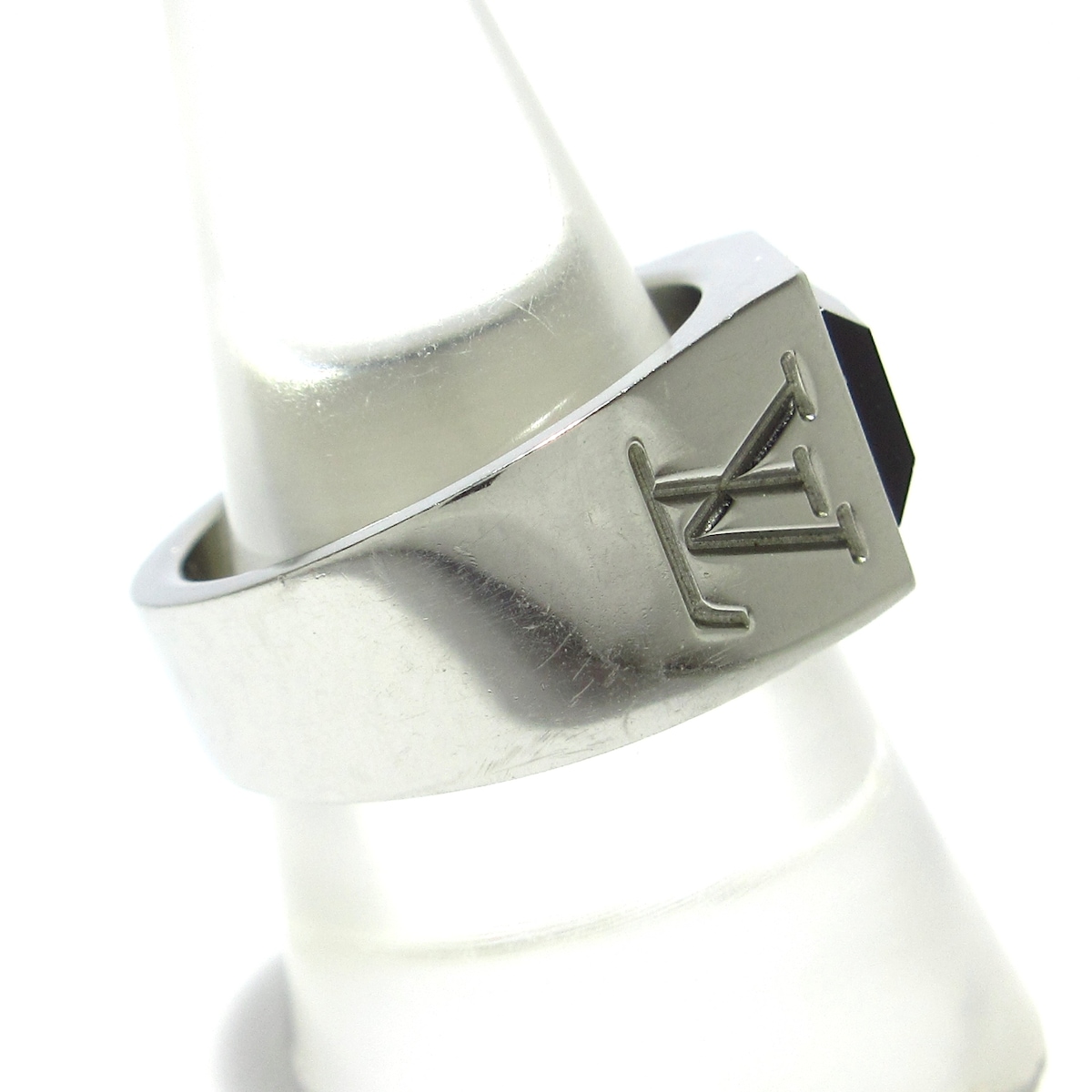 ルイヴィトン/リング/リング・LV オニキス/シルバー×黒/型番：M00698の