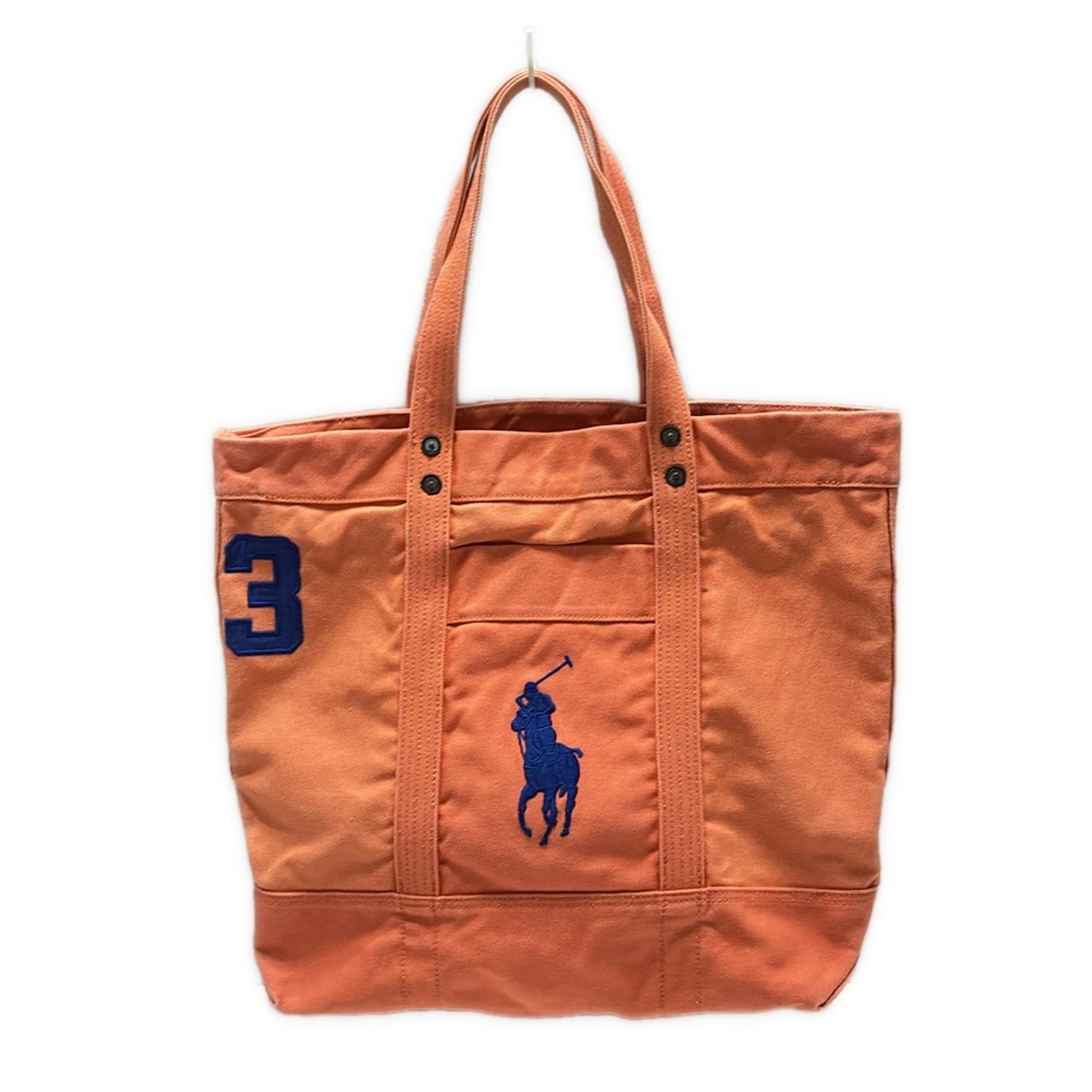 ポロラルフローレン/ショルダーバッグ/ビッグポニー/オレンジ×ブルー