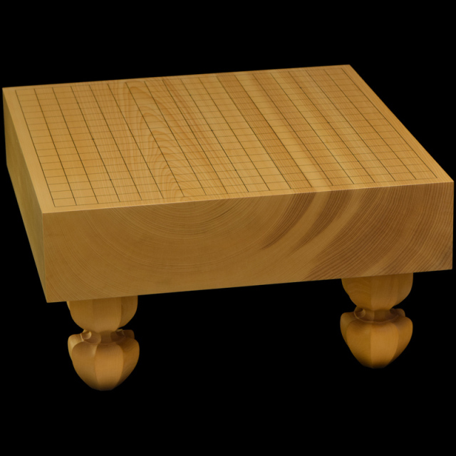 本榧足付碁盤 3寸2分（木裏） ga30008 | 前川榧碁盤店