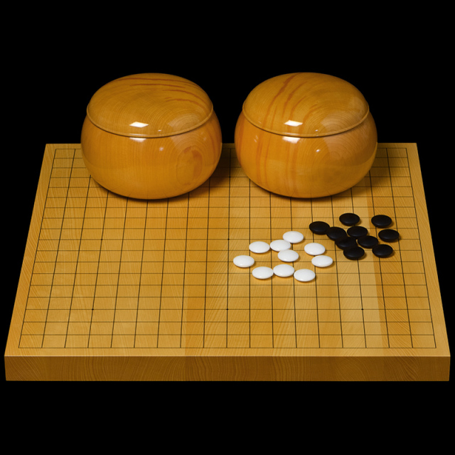 本榧1寸卓上碁盤セット（ハギ盤・特上） | 前川榧碁盤店