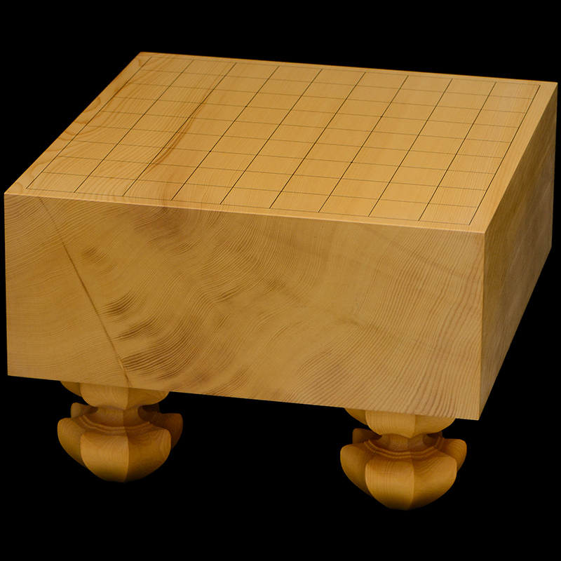 本榧足付将棋盤 4寸5分（追柾） sa40052 | 前川榧碁盤店