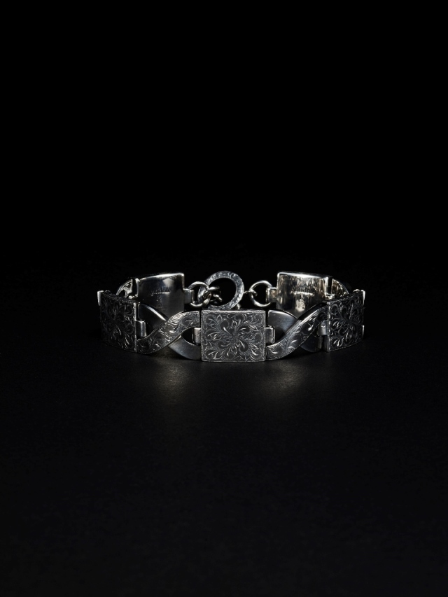 ANTIDOTE BUYERS CLUB 「Engraved Link Bracelet」 SILVER950製