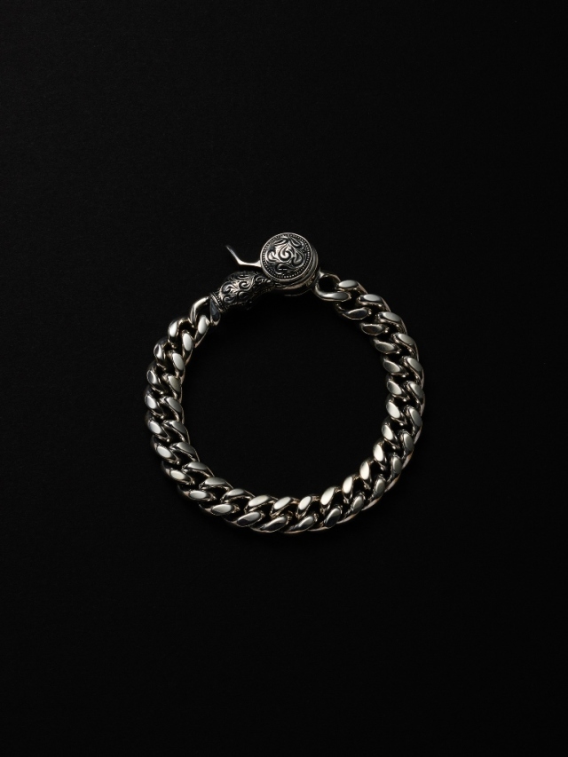 ANTIDOTE BUYERS CLUB 「Engraved Miami Chain Bracelet」 SILVER950製
