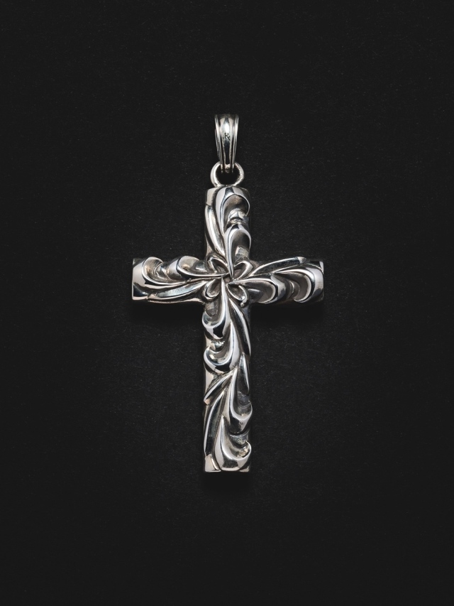 ANTIDOTE BUYERS CLUB 「Engraved Cross Pendant 」 SILVER950製