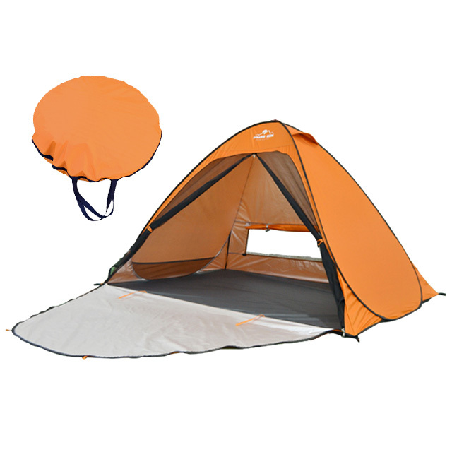ワンタッチポップアップテント UVカット 窓付き アウトドア キャンプ
