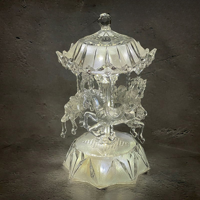 アクリルカルーセルライトスタンド 馬回転 ウォームホワイトLED