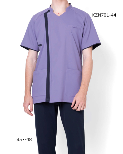 KZN701 メンズ スクラブジャケット半袖 KAZEN (カゼン)