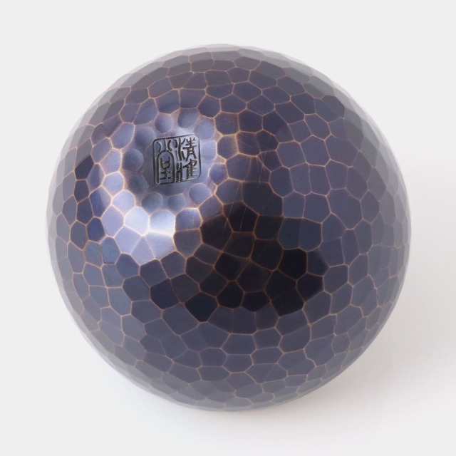 清雅堂］鎚起銅器｜酒器「ぐい呑み」青藍色（口径50mm、容量50ml