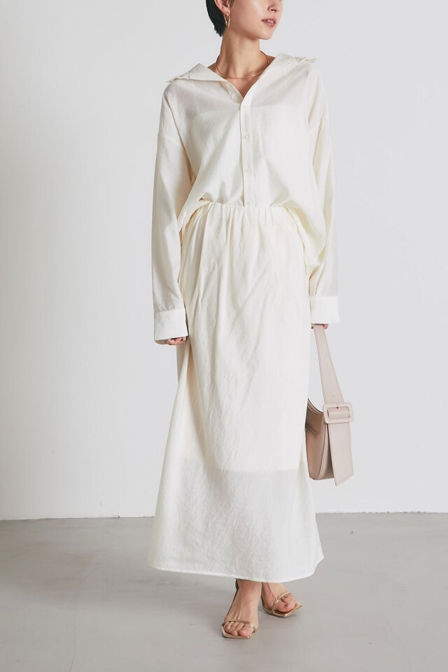 前後2WAYハイネック/オープンカラーシャツ