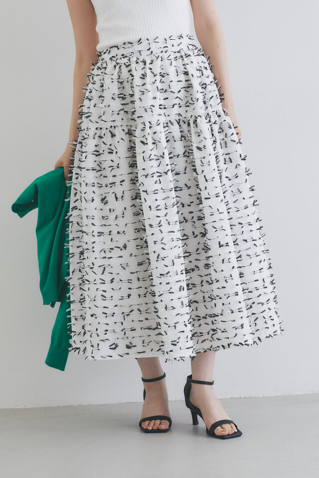 WEB限定】フリンジフレアスカート