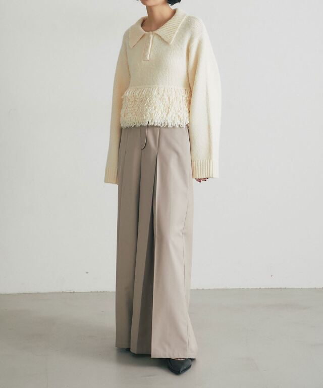 ARVELLIA】TEXTURED PEPLUM KNIT