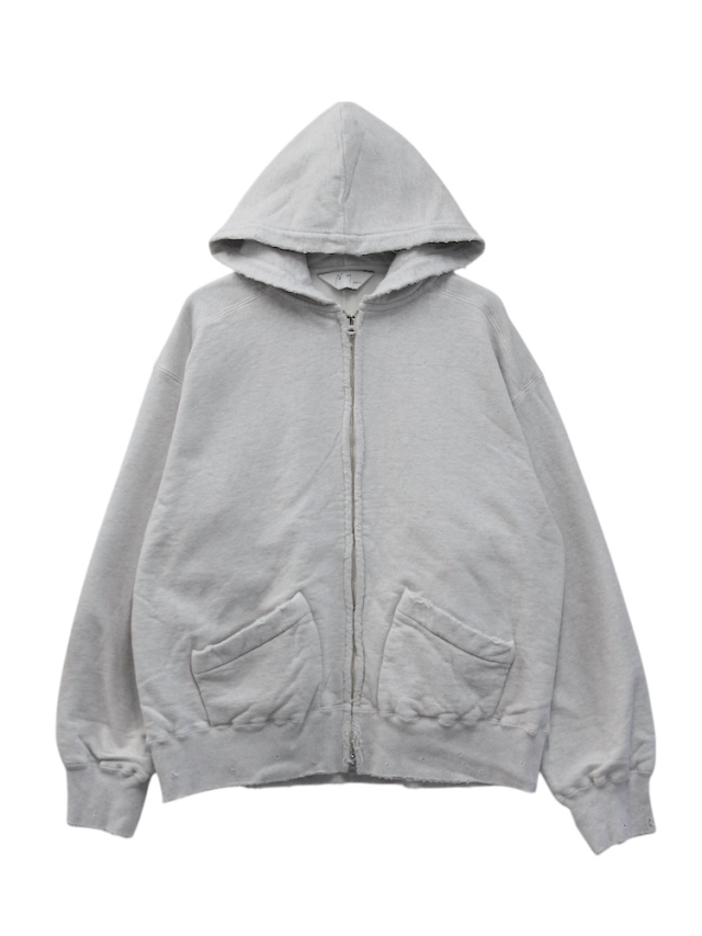 ANCELLM ZIP UP HOODIE HEATHER WHITE 2025AW 通販ページ octavia