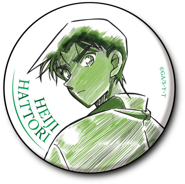 名探偵コナン ペンシルアート缶バッジコレクションVol.2 服部平次