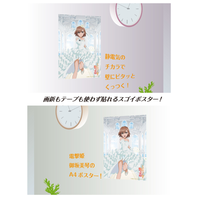 とある科学の超電磁砲T 静電ピタッとポスター 2種セット