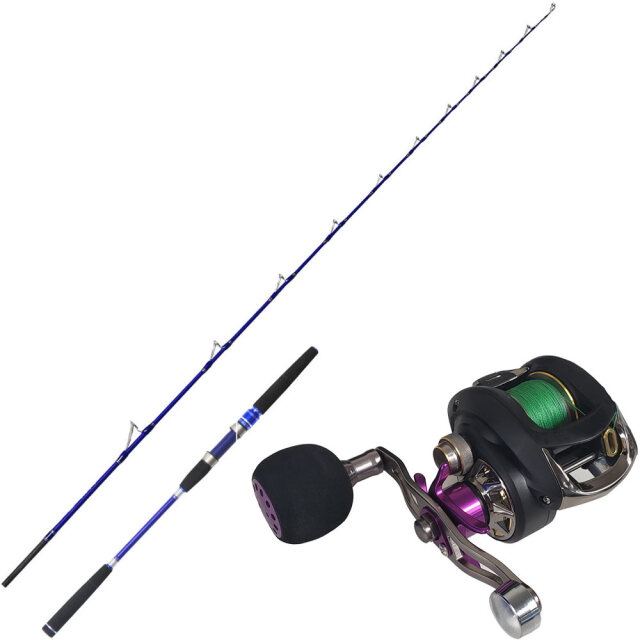 船釣りフルソリッドロッド＆リールセット シーマスタッグEXソリッド船