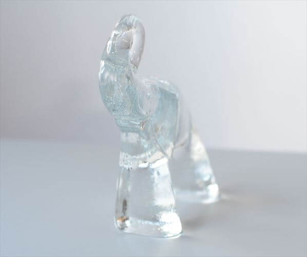 スウェーデン製 Kosta Boda ZOO エレファント ガラスのゾウ オブジェ