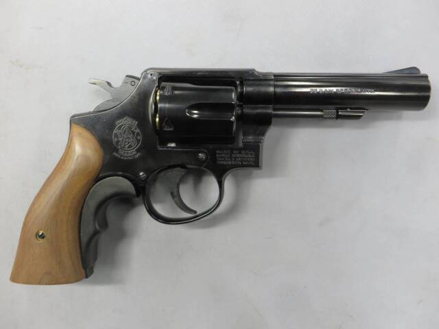 マルシン】S&W M10 Wディープブラック + 木製グリップ・グリップ
