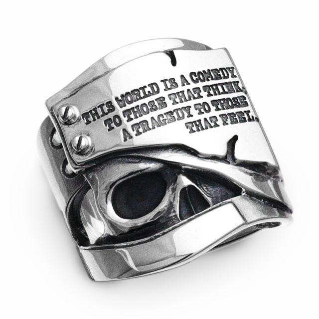 送料無料】Dr MONROE(ドクターモンロー) メッセージスカルリング FC-246-SV