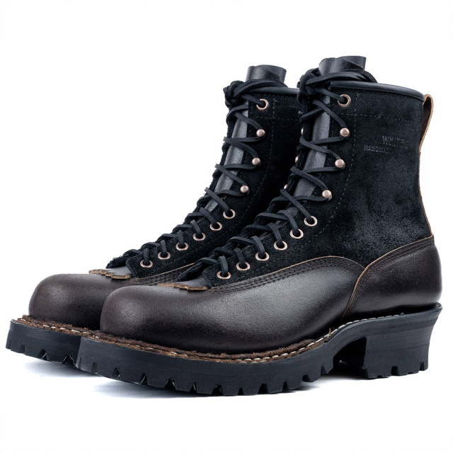 ホワイツ] WHITE'S BOOTS 375LTT-V 7'' ブラックラフアウト x ブラウン