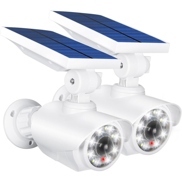 防犯センサーライト] 2個セット 人感センサーライト 防犯カメラ型