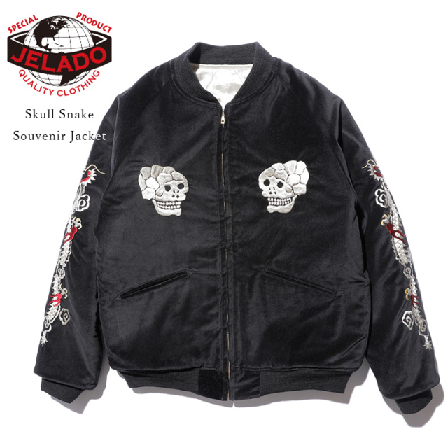 JELADO ジェラード JP13409 Skull Snake Souvenir Jacket スカル