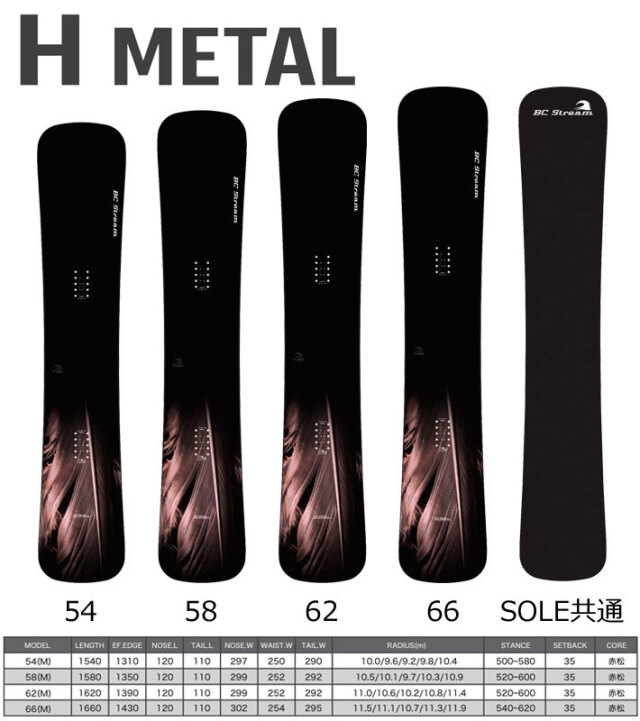 BC Stream H 158 メタルスノーボード