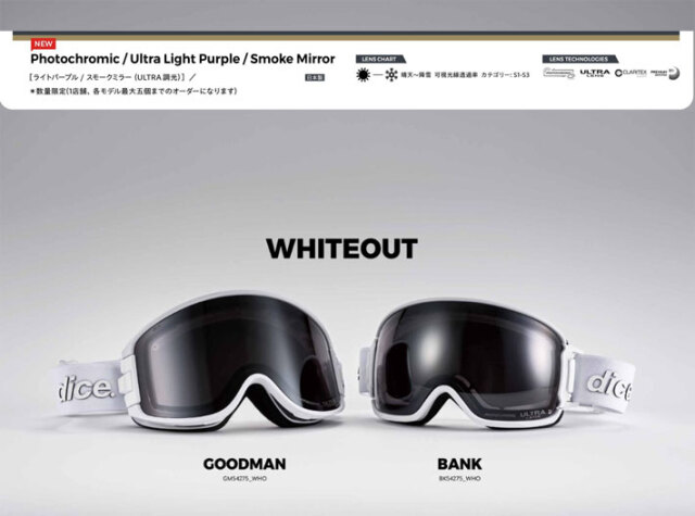 25-26 ゴーグル ダイス DICE GOODMAN LIMITED MODEL グッドマン