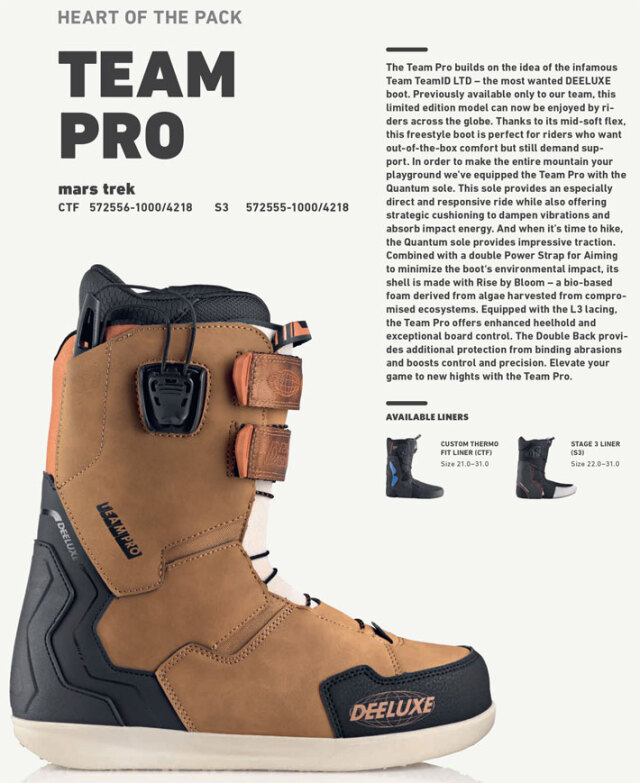 25-26 DEELUXE ブーツ TEAM PRO ディーラックス チームプロ S3 サーモ