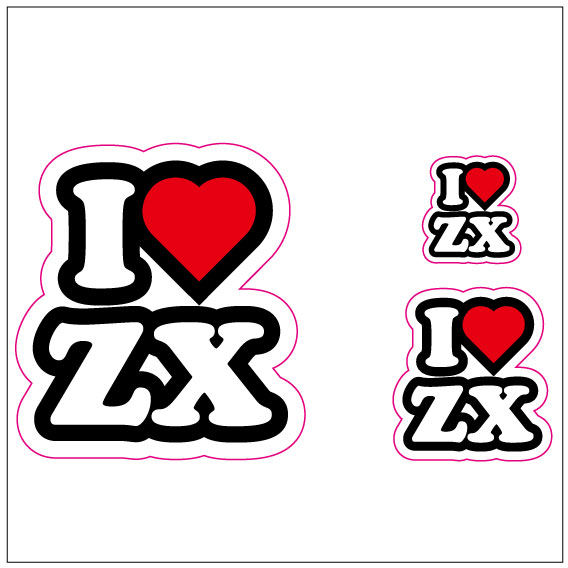 I LOVE ZX ステッカー