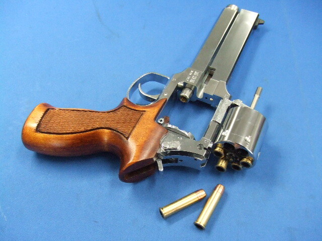 マテバ リボルバー シルバーABS 木製グリップ リアルXカートリッジ