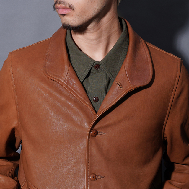 BYGH5301 /「GOODTHINK - COSSACK JACKET / BROWN」1930'sレザー