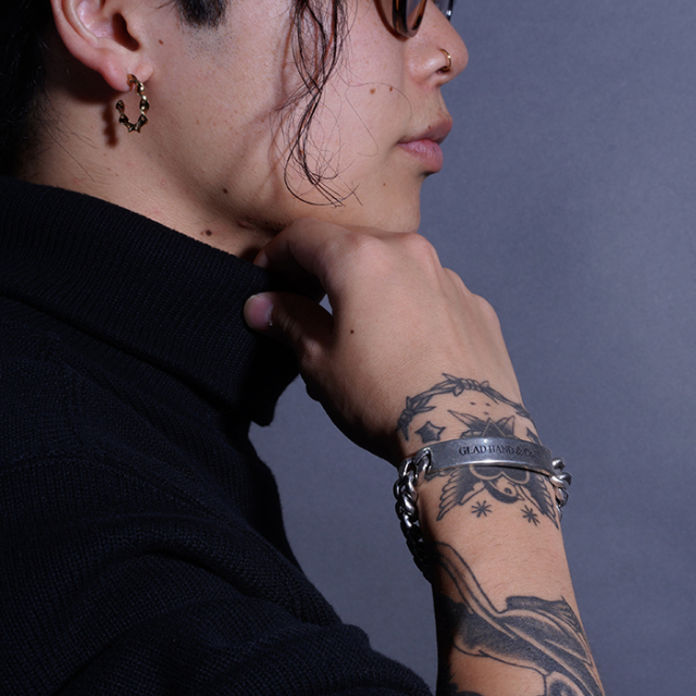 GLAD HAND/グラッドハンド「ID BRACELET / SILVER」IDブレスレット