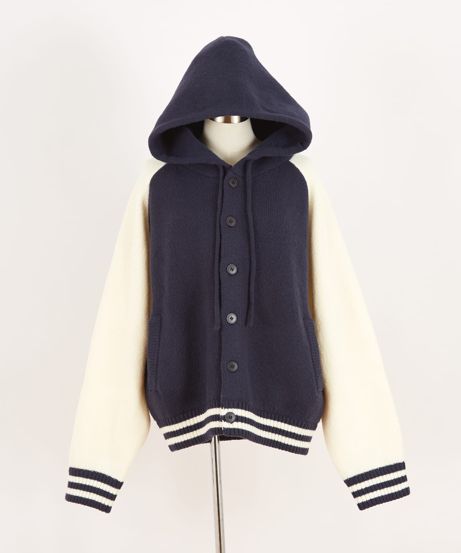 コダックスタジアムジャンパー ニットフードスタジャン / メンズ