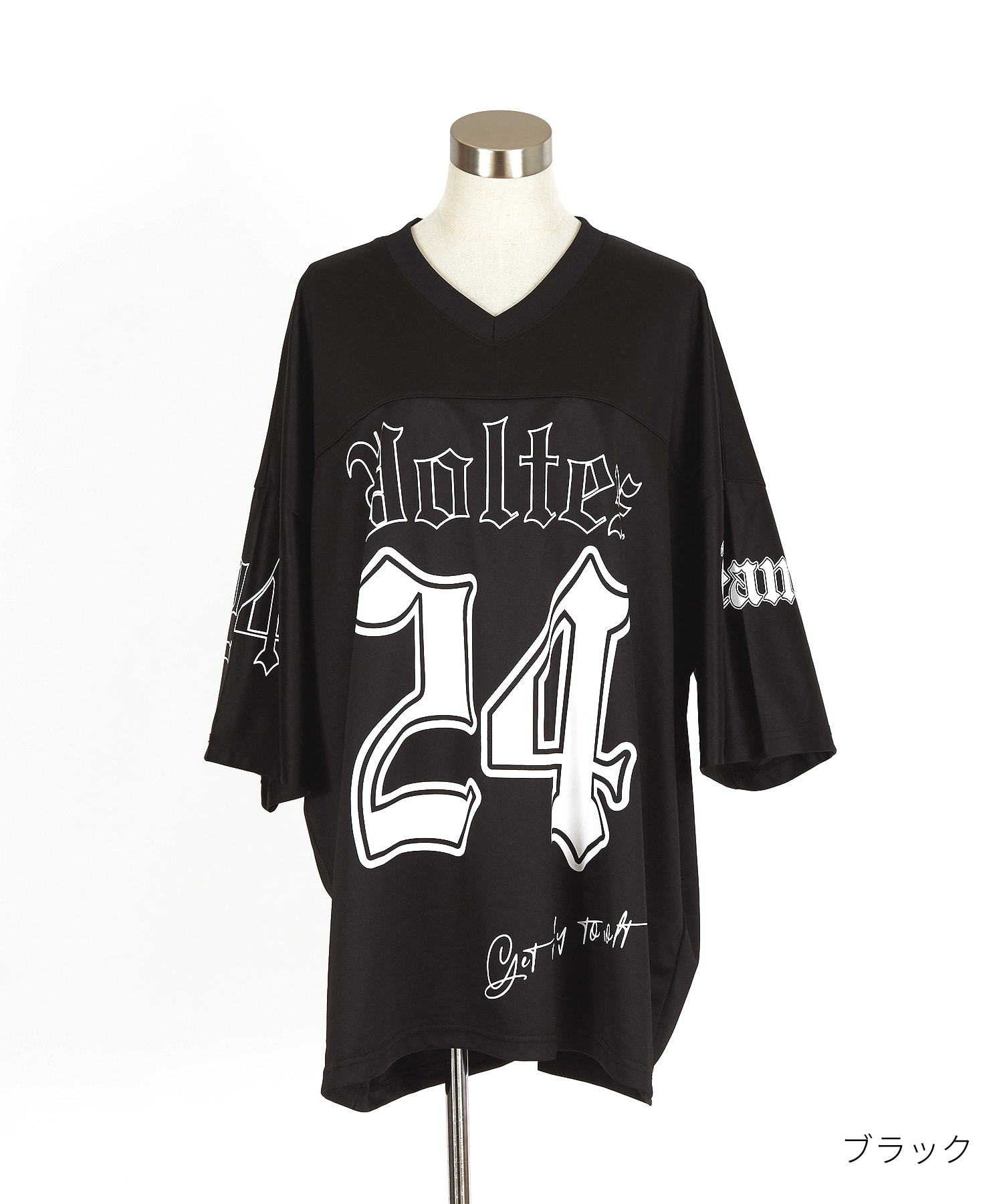 ストリートフォントナンバリングポリジャージーオーバーサイズ