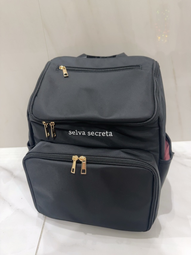 selva secreta】bucket RUCKSACK(black×inside-pink)