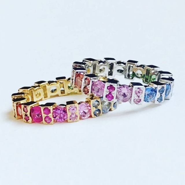 日本 K18YG他 マルチカラーリング/ K18YG