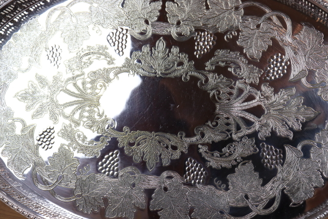 イギリス VINERS社 シルバープレート ALPHA PLATE オーバルトレイ