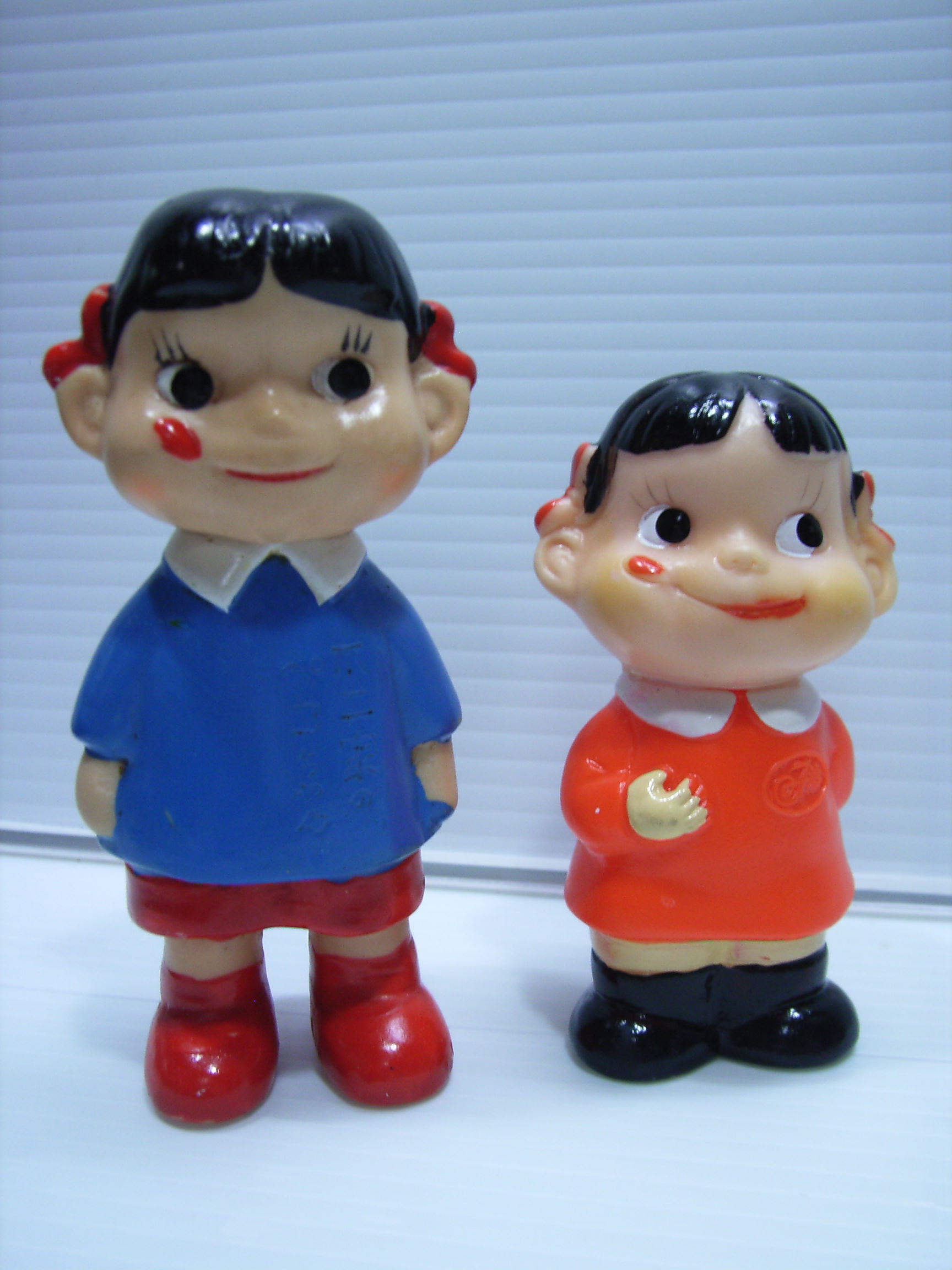 レア☆不二家 幼稚園ペコちゃん ソフビ人形 10．5cm 当時物 企業