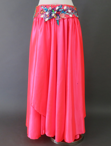 ベリーダンス衣装】青味ピンク×紫が透明感を引き立てる◎ベリーダンス