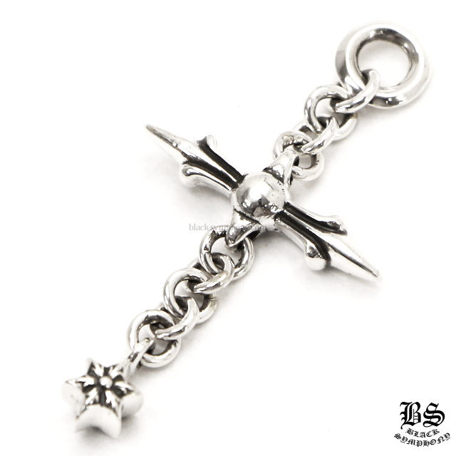 クロムハーツローリークロスチャーム|クロムハーツ通販専門店ブラック