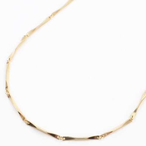 送料無料】【日本製】18金/K18 さざなみ/小波 切子 ネックレス セミ