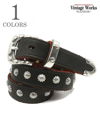 Vintage Works ヴィンテージワークス 茶芯|厚銀メッキ真鍮バックル|7