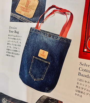 WAREHOUSE x ORGAN 別注 13.5oz.|バナーデニム|トートバッグ『Denim