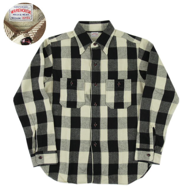 WAREHOUSE ウエアハウス ネルシャツ Lot 3104 FLANNEL SHIRTS(A柄