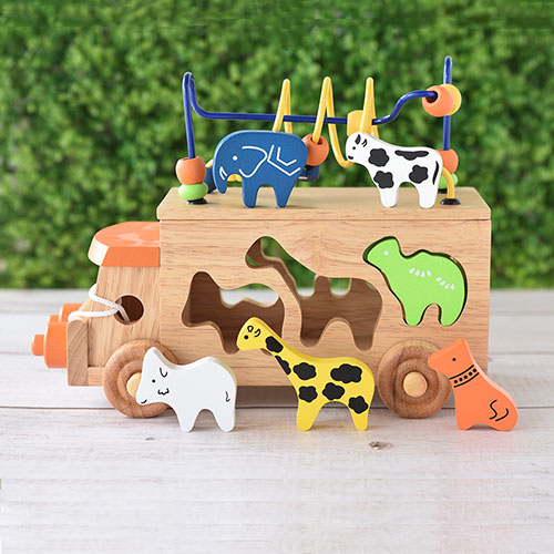 アニマルビーズバス エドインター｜木のおもちゃ KURABOKKO