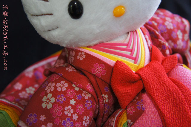 本物仕立の着物！高級着物ハローキティぬいぐるみ/和風キティ