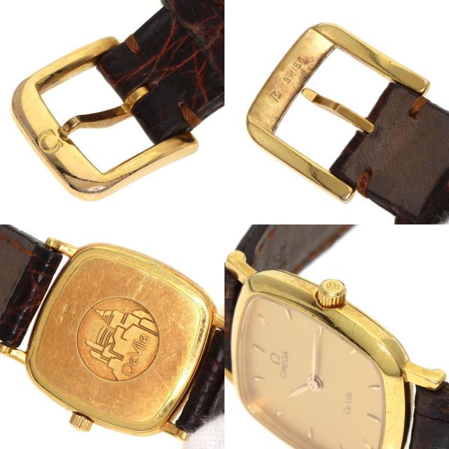 OMEGA オメガ デビル 腕時計 K18イエローゴールド/革 レディース