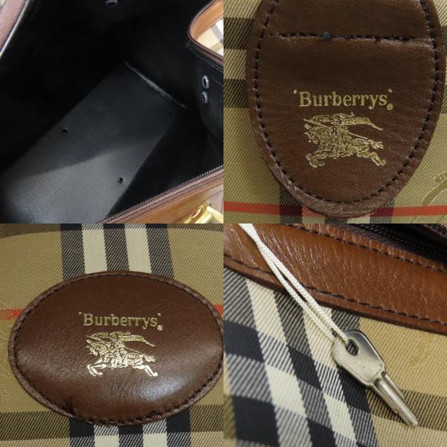 BURBERRY バーバリー ノバチェック ボストンバッグ キャンバス