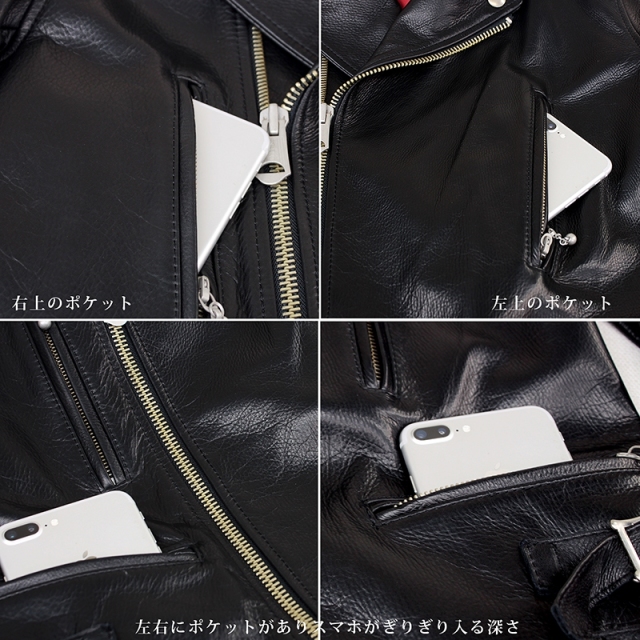 Y2LEATHER 日本製 本革 ダブルライダースジャケット 牛革 シャロン