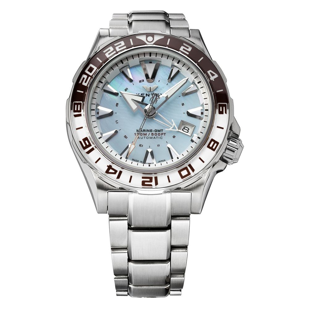 99本限定】KENTEX マリンGMT アイスブルーMOP／ MARINE GMT IceBlue